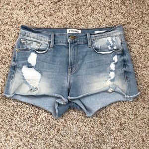 FRAME Le Cutoff Denim Shorts